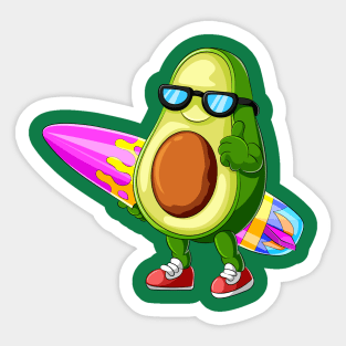 avocado surfer Sticker